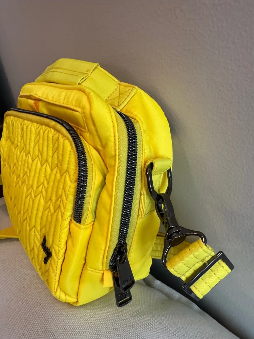 LUG Yellow Ranger mini Crossbody Bag w/ adjustable strap and top handle